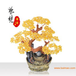 天然水晶樹脂工藝品 招財樹龍鳳水，家居裝飾與財富風水的完美融合